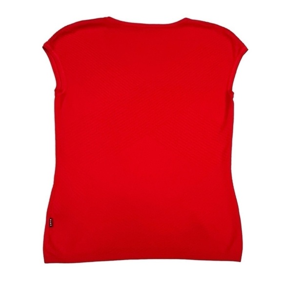 BCBGMaxAzria Knit Sweater Vest. V-Neck. Red Size Medium #1272 - Picture 3 of 8